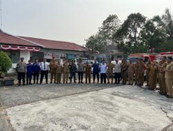 Kegiatan Apel Gabungan Kesiapsiagaan penanganan kebakaran hutan dan lahan (karhutla) di wilayah Kec. Baturaja Barat Kab. OKU.